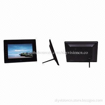 7-inch Digital Photo Frame with Front Button, Supports 1,080P, Easy to Fix on All Display Shelf